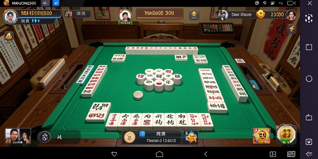 Tampilan antarmuka dan fungsi permainan Teka-Teki MAHJONG500.
