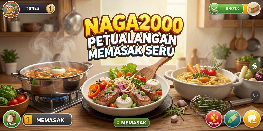 Tampilan antarmuka permainan NAGA2000 dengan hidangan yang menarik.