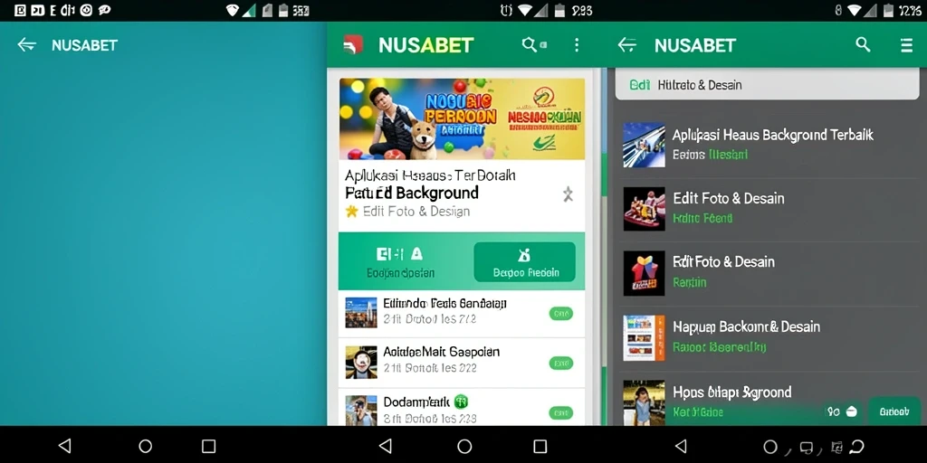 Antarmuka NUSABET yang user-friendly untuk hapus background.