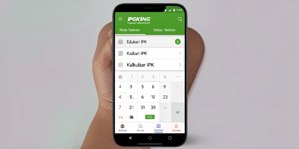 Tampilan antarmuka PGKING yang sederhana dan fungsional untuk Kalkulator IPK.
